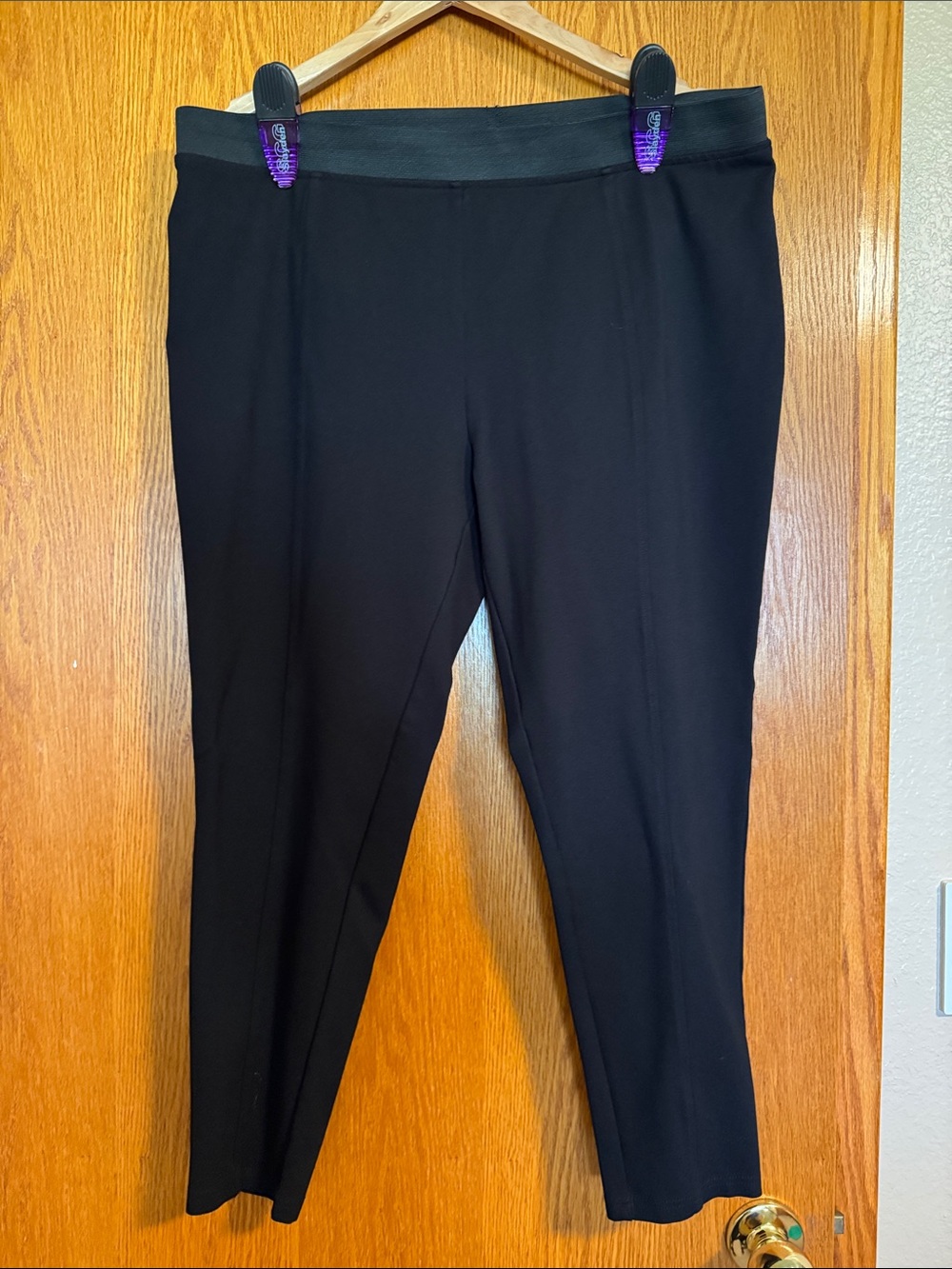 Kensie Black Pull-On Stretch Trousers